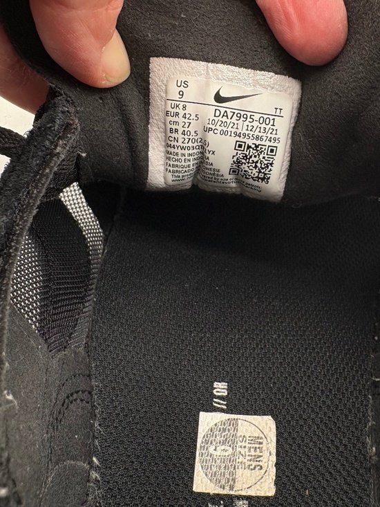 Nike Mens Waffle One Running Shoes DA7995-001 Men's Black/Black-White Size 9 - Picture 11 of 12